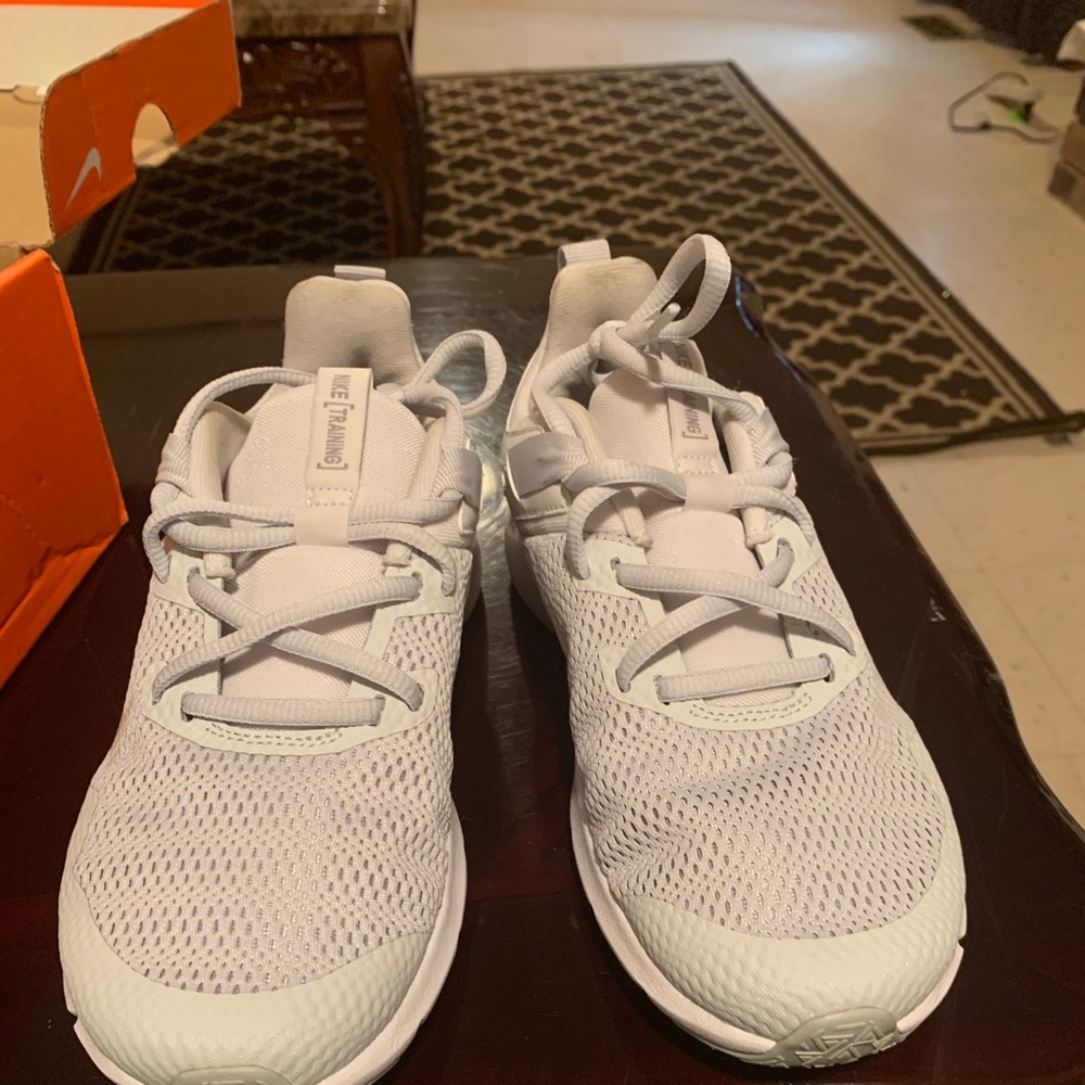 Grey and white Nike